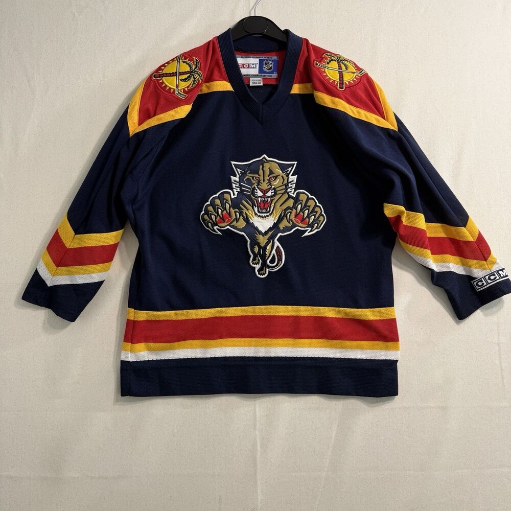 CCM NHL Florida Panthers Red Hockey Jersey Boys Size L/XL  #12